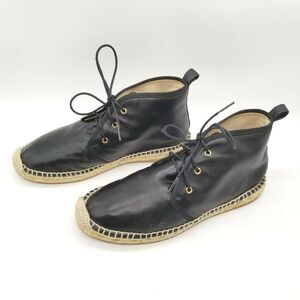 Club Monaco Womens Black Leather Lace Up Ankle Chukka Boots Sz US 7 EUR 37.5